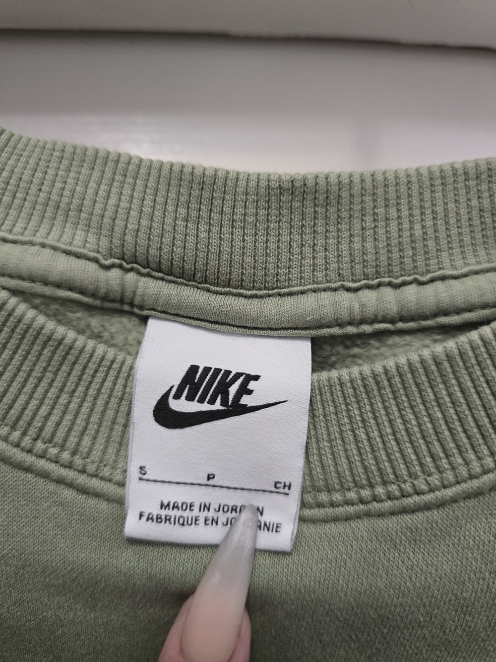Nike Junior Womens Olive Green Fleece Sweatshirt & Joggers Set - Picture 4 of 6